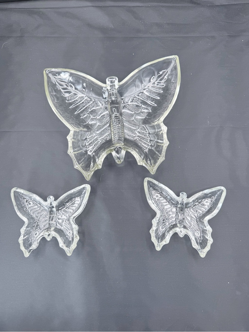 Clear Glass Butterfly dishes Decor Set - Brand